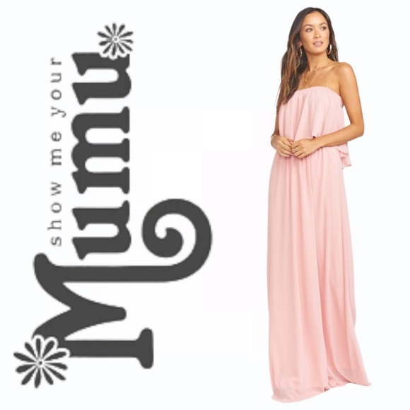 Show Me Your MuMu Hacienda Maxi Dress Rosebud S - Picture 2 of 4